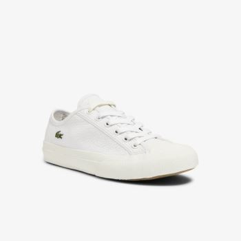 Lacoste Topskill Leather Plimsolls Dámské - Plátěné Boty Bílé / Šedé | CZ-5TmF7f